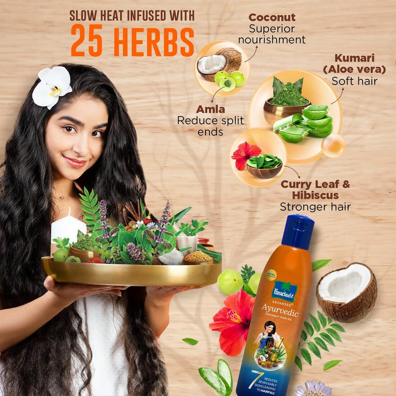 Parachute Ayurvedic Advanced Hair Oil (90ml)(Pack of 2)