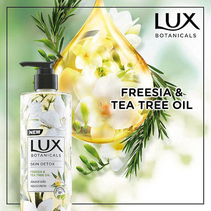 Lux Skin Detox Freesia & Tea Tree Oil Body Wash 450ml Pack of 2