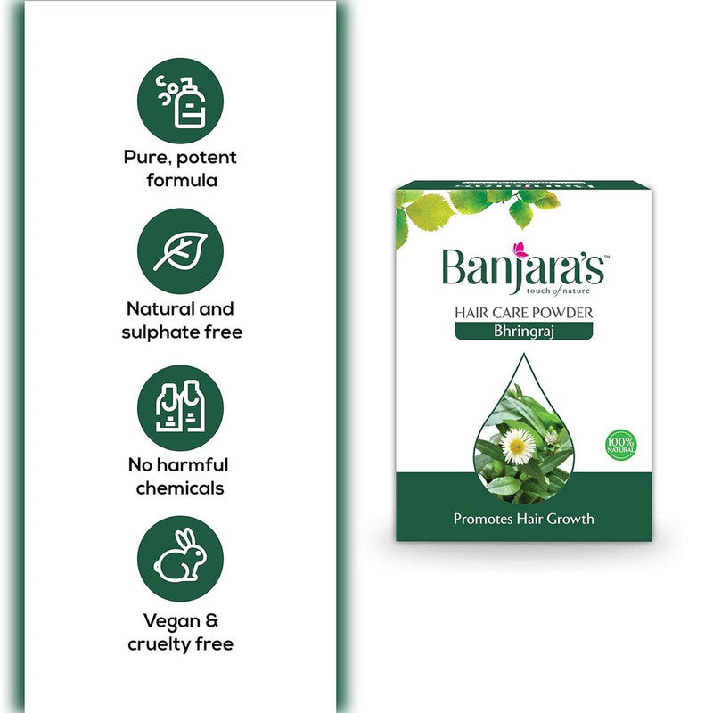 Banjaras Bhringraj Promotes Hair Growth Care Powder 100g