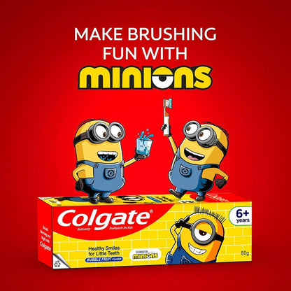 Colgate Bubble Fruit Minions Anticavity Kids Toothpaste 80g Pack of 2