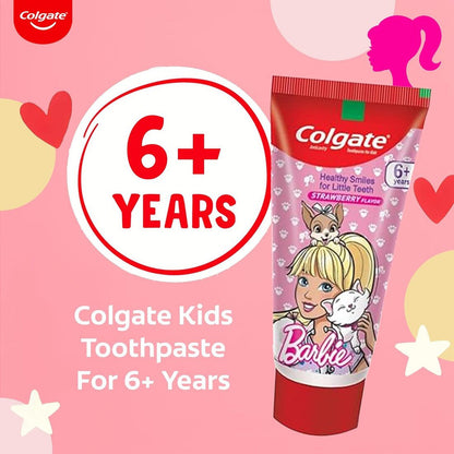 Colgate Stawberry Barbie Anticavity Kids Toothpaste 80g Pack of 2