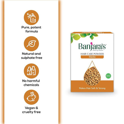 Makes Hair Soft & Strong Banjaras Methi Care Powder 100g