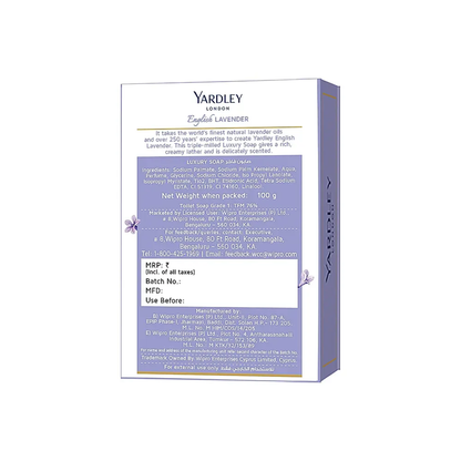 Yardley London English Lavender Luxury Soap 100g Without Box