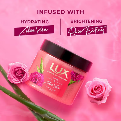 Lux Essence of Hmalayas Rose & Aloe Vera Gel Body Scrub 300g Pack of 2