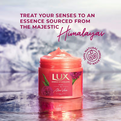 Lux Essence of Hmalayas Rose & Aloe Vera Gel Body Scrub 300g Pack of 2