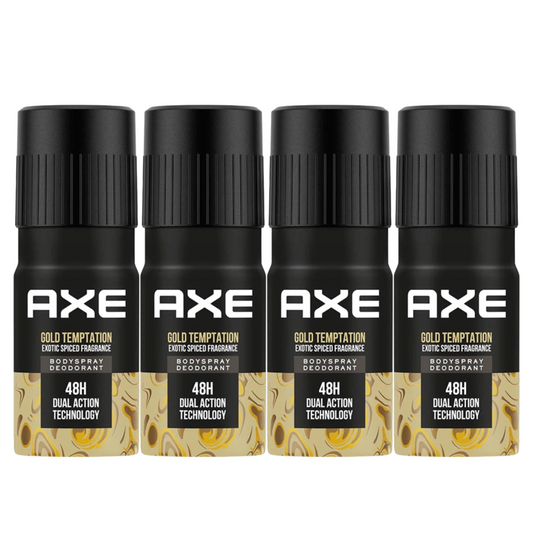 AXE Gold Temptation Deodorant Body Spray For Men 150 ml (Pack Of 4) KartWalk