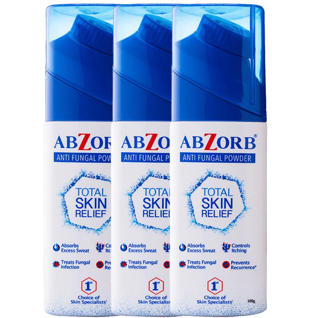 Abzorb Anti Fungal Powder (Set of 3) (3 x 100 g)