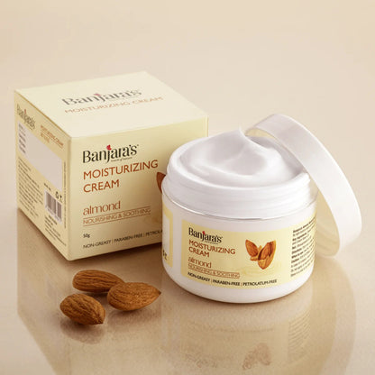 Banjara's Almond Moisturizing Cream 50g Pack of 4