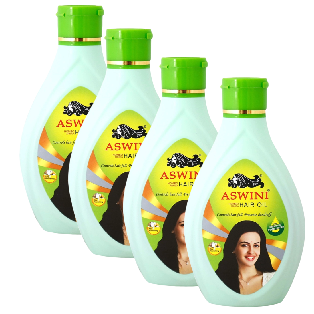 Aswini Hair Fall & Dandruff Hair Oil - 360ml (Pack Of 4)