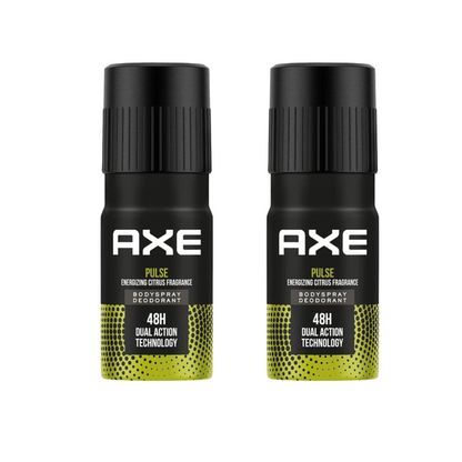 Axe Pulse Long Lasting Deodorant Body Spray For Men 150ml (Pack Of 2) KartWalk