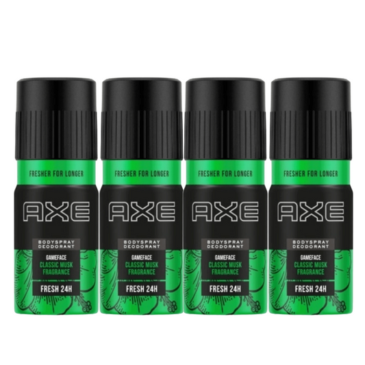 Axe Recharge Game Face Body Spray,150Ml(Pack Of 4) KartWalk