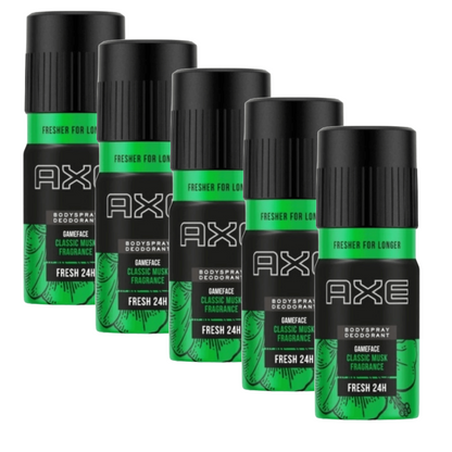 Axe Recharge Game Face Body Spray,150Ml(Pack Of 5) KartWalk