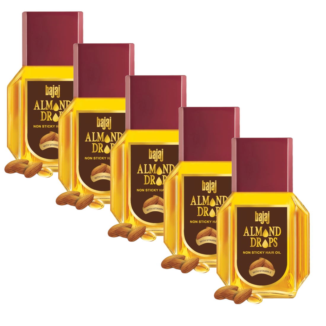 Bajaj Almond Drops Hair Oil, 19ml (Pack of 5) KartWalk