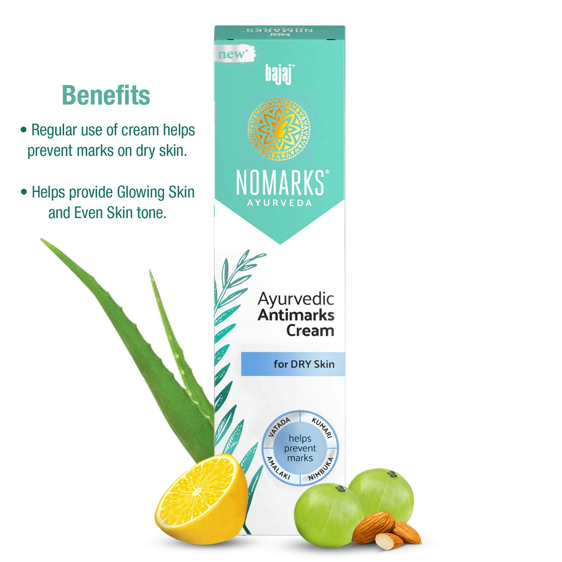Bajaj Nomarks Ayurvedic Antimarks Cream - Dry Skin 25gm (Pack Of 2) KartWalk
