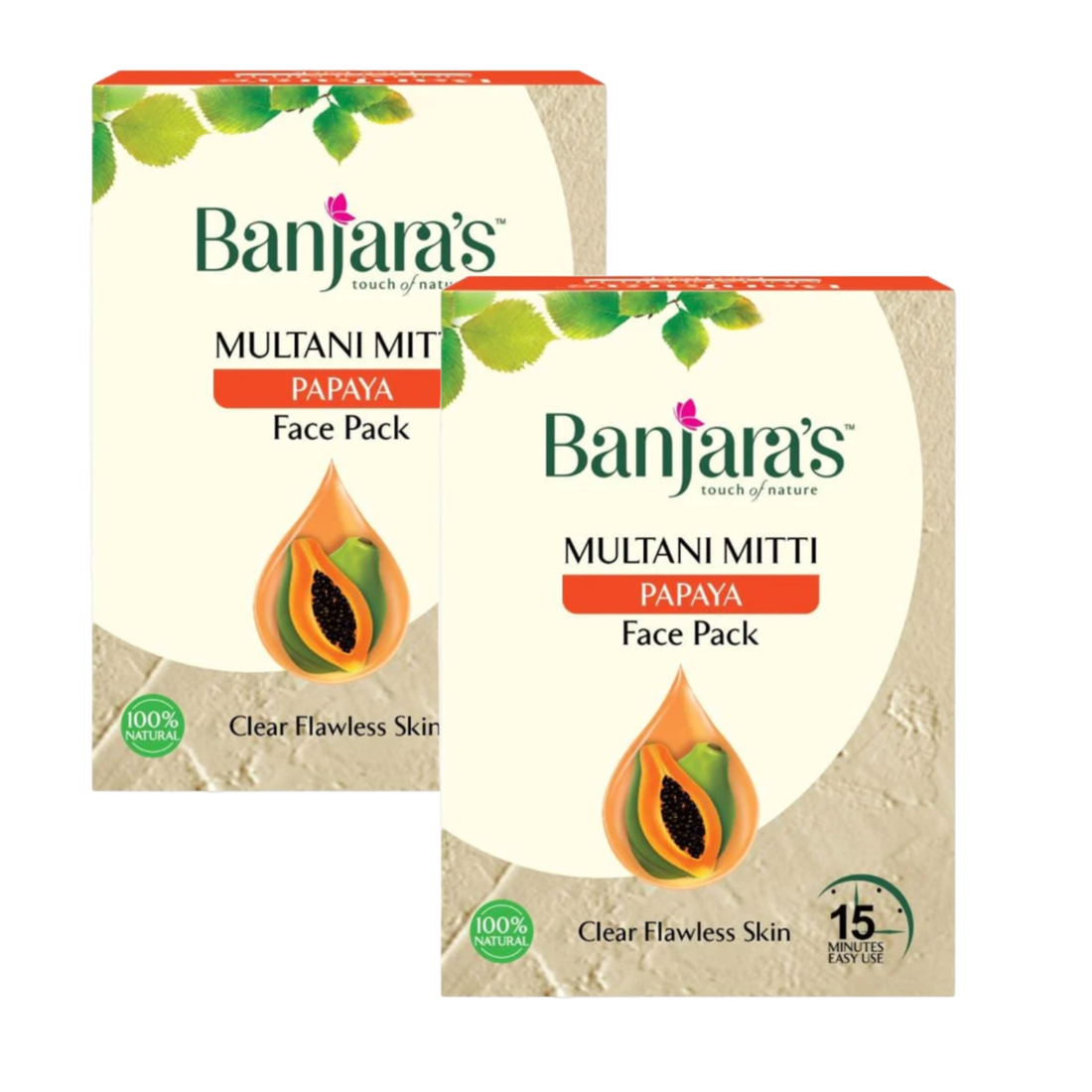 Banjara’s Multani Mitti & Papaya Face Pack 100g (Pack Of 2) KartWalk