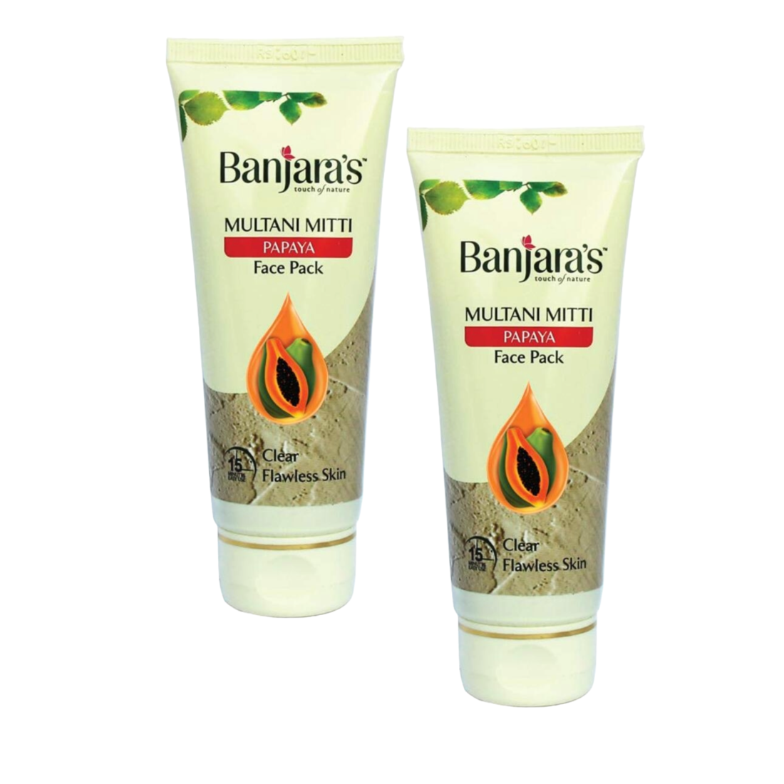 Banjara's Multani Mitti + Papaya Face Pack 50gms (Pack Of 2) KartWalk