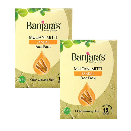 Banjara's Multani Mitti + Sandal Face Pack Powder 100gms (Pack Of 2)