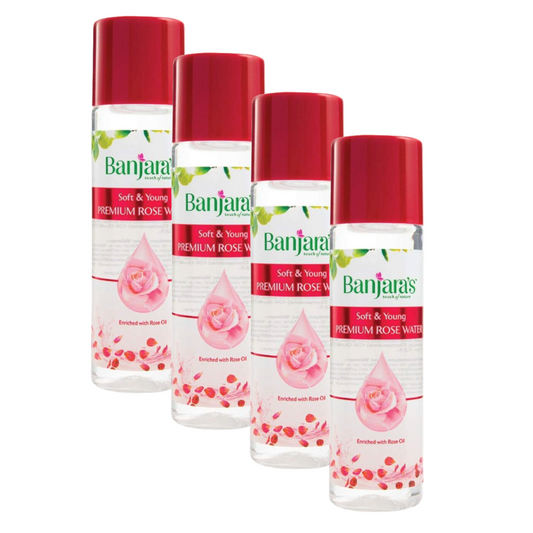 Banjara's Premium Rose Water 60ml (Pack Of 4)