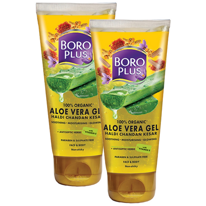 Boroplus Aloe Vera & Haldi Chandan Kesar Gel 150ml Pack of 2 KartWalk