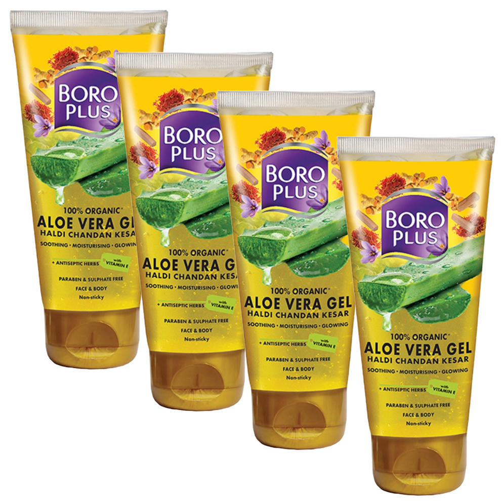 Boroplus Aloe Vera & Haldi Chandan Kesar Gel 150ml Pack of 4 KartWalk