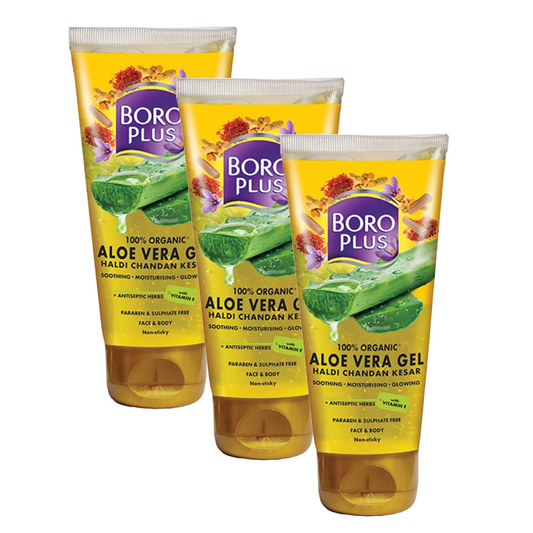 Boroplus Aloe Vera & Haldi Chandan Kesar Gel 60ml Pack of 3 KartWalk