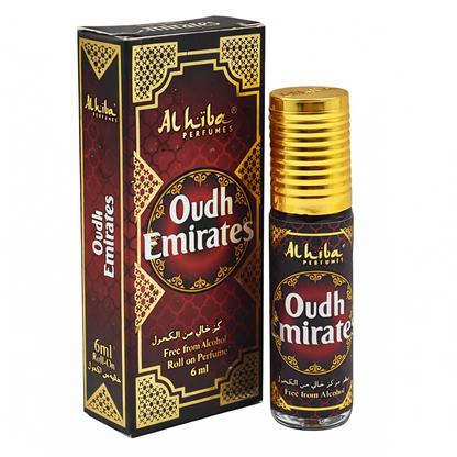 Alhiba Oudh Emirates Roll On Perfume 6ml Pack of 2