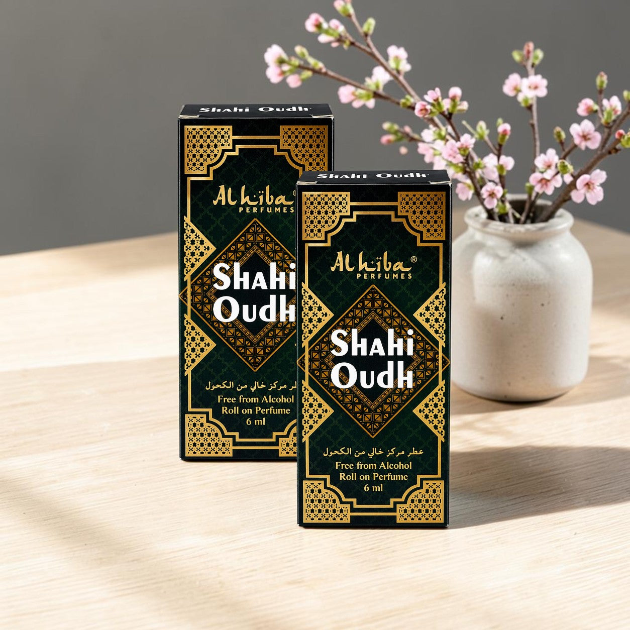Alhiba Roll On Perfume Shahi Oudh (6ml)(Pack of 2)