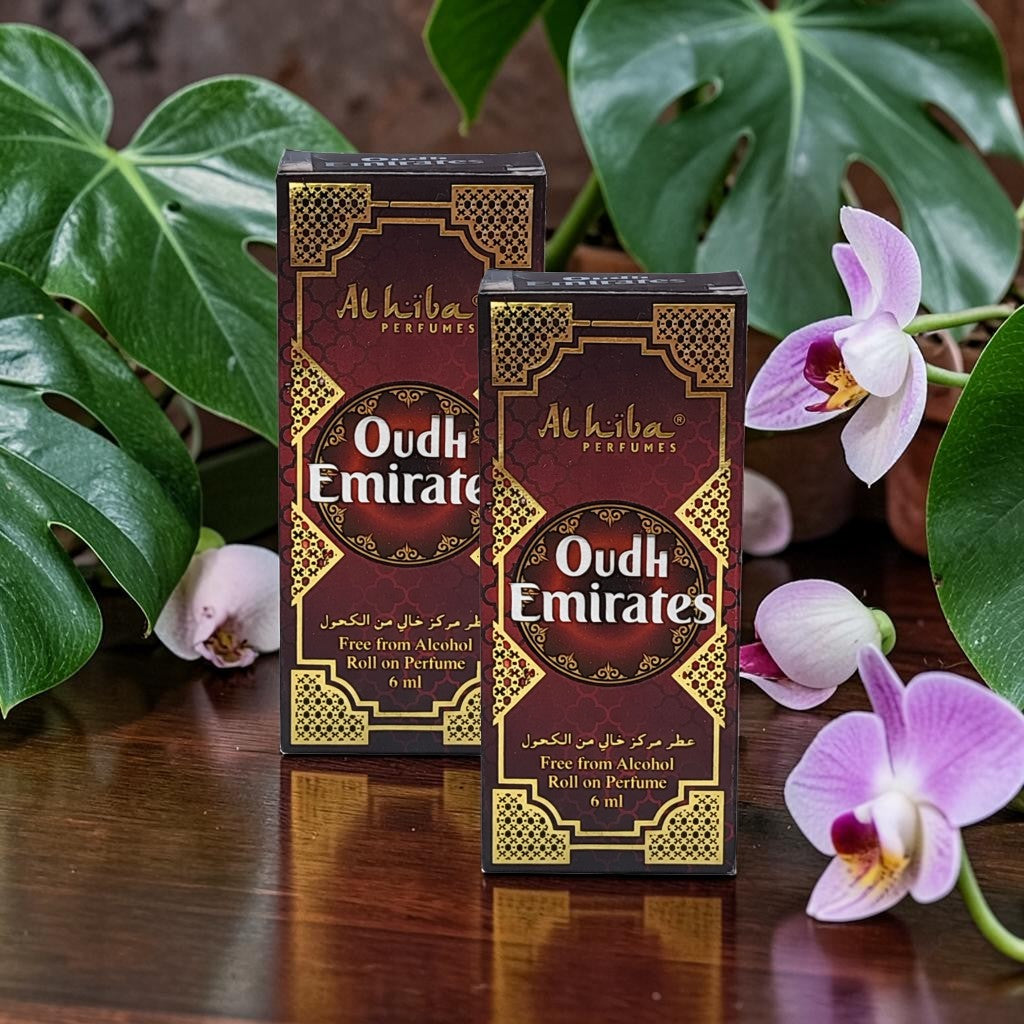 Alhiba Roll On Perfume Oudh Emirates (6ml)(Pack of 2)