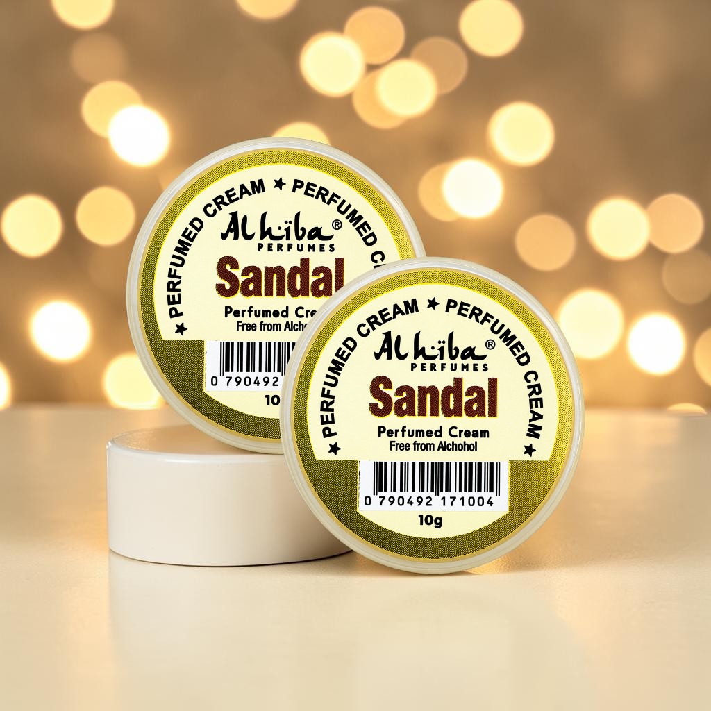Alhiba Perfume Body Cream Sandal (10gm) (Pack of 2)