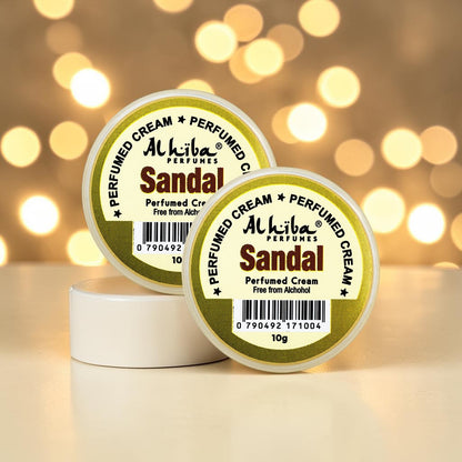 Alhiba Perfume Body Cream Sandal (10gm) (Pack of 2)
