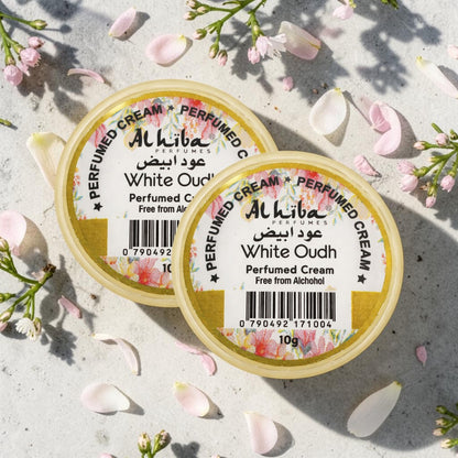 Alhiba Perfume Body Cream White Oudh (10gm) (Pack of 2)