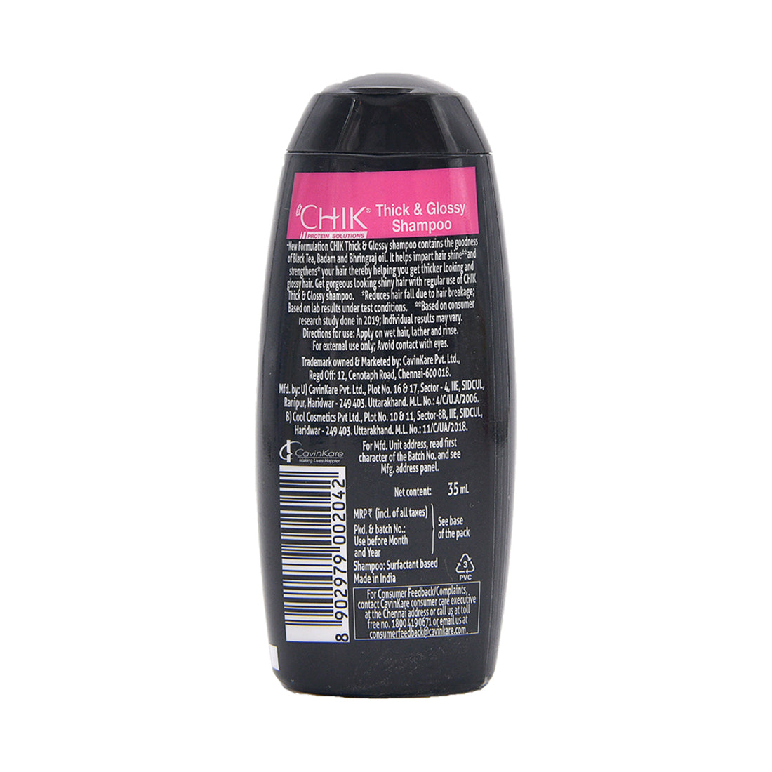 Chik Protein Solution Thick & Glossy Black Shampoo 35ml KartWalk