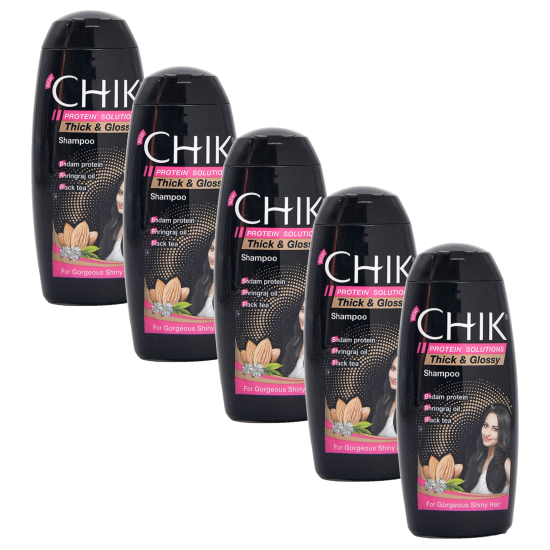 Chik Thick & Glossy Black Shampoo - 35ml (Pack Of 5) KartWalk