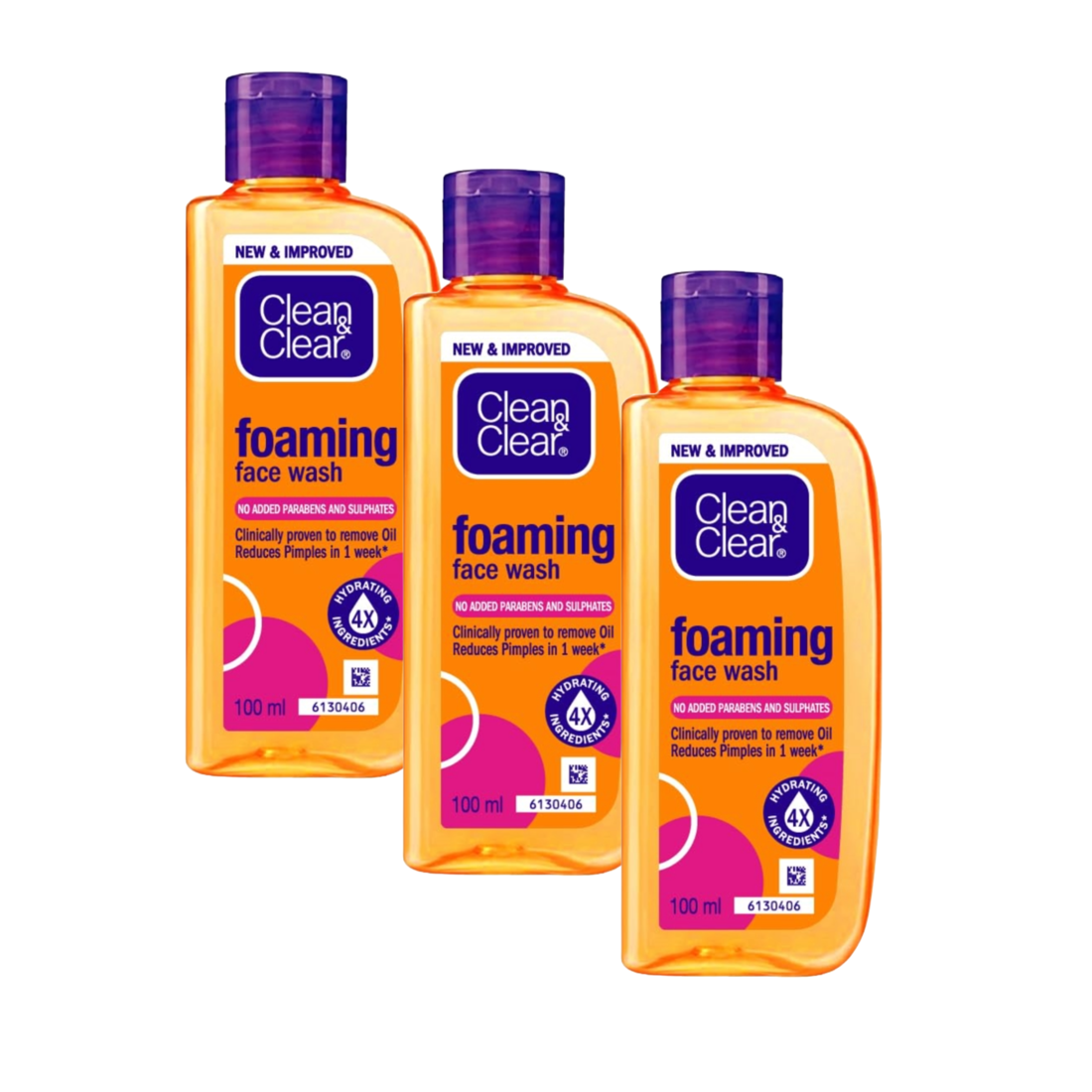 Clean & Clear Foaming Face Wash - 100ml (Pack Of 3) KartWalk