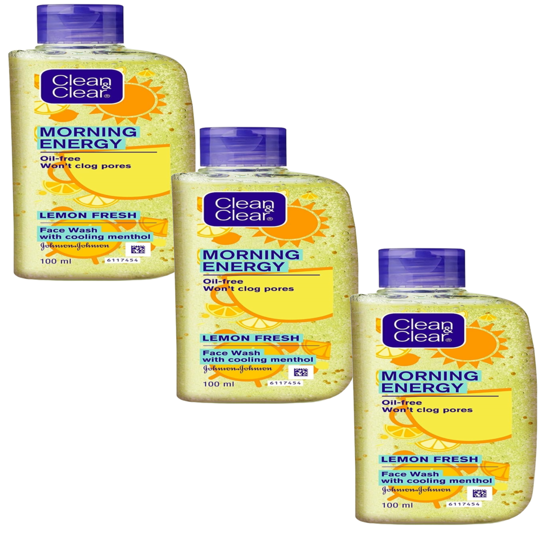 Clean & Clear Morning Energy Lemon Face Wash, 100ml - Pack Of 3 KartWalk