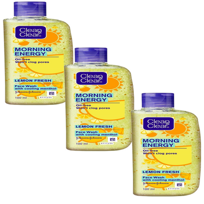 Clean & Clear Morning Energy Lemon Face Wash, 100ml - Pack Of 3 KartWalk