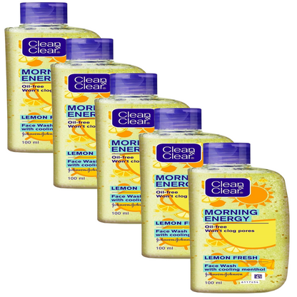 Clean & Clear Morning Energy Lemon Face Wash, 100ml - Pack Of 5 KartWalk