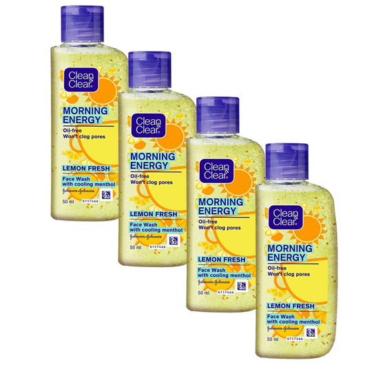 Clean & Clear Morning Energy Lemon Face Wash, 50ml - Pack Of 4 KartWalk