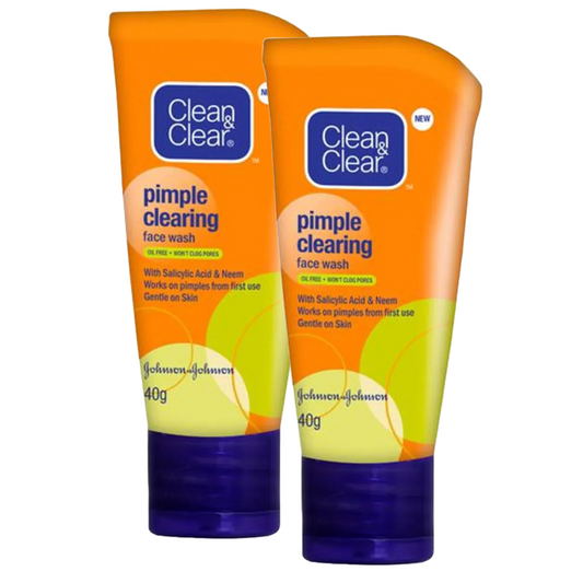 Clean & Clear Pimple Clearing Face Wash, 40g Pack of 2 KartWalk