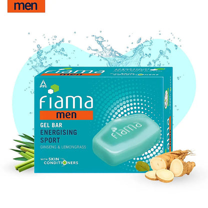 Fiama Men Energising Sport Ginseng & Lemongrass Gel Bar 125g