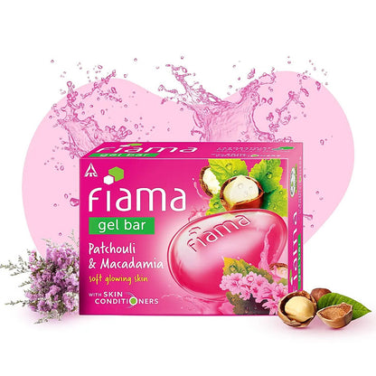 Fiama Patchouli & Macadamia Soft Glowing Skin Gel Bar 125g Pack of 2