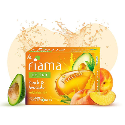 Fiama Peach & Avocado Moisturised Skin Gel Bar 125g Pack of 4