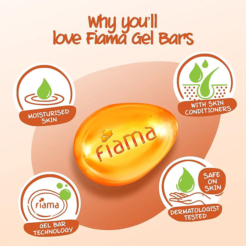 Moisturised Skin Fiama Peach & Avocado Gel Bar 125g