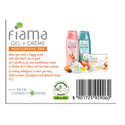 Frangipani & Almond Cream Fiama Moisturising Gel Bar 125g