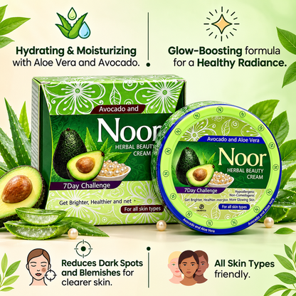 Noor Herbal Beauty Avocado and Aloe Vera Face Softness Cream 30g