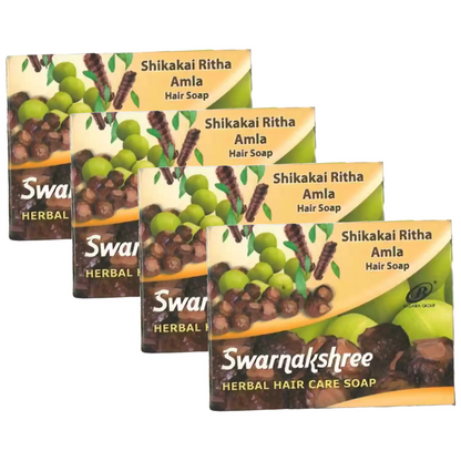 Swarnakshree Shikakai Ritha Amla Soap 75g Pack of 4