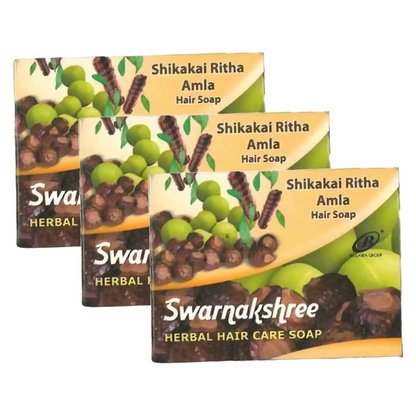 Swarnakshree Shikakai Ritha Amla Soap 75g Pack of 3