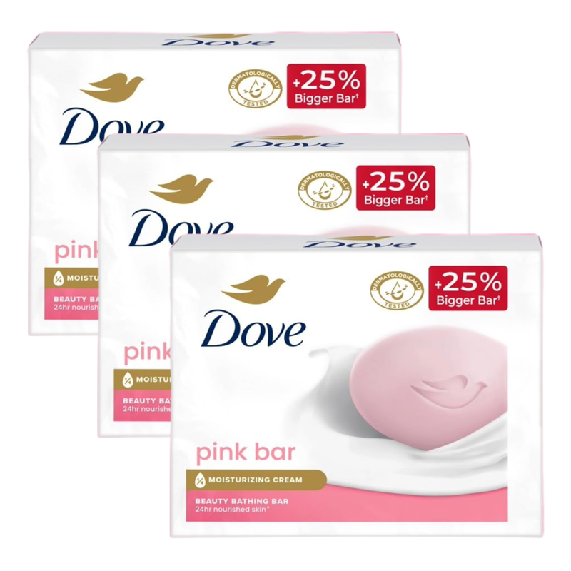 Dove Pink Beauty Bathing Bar (125g X 3) Pack of 3