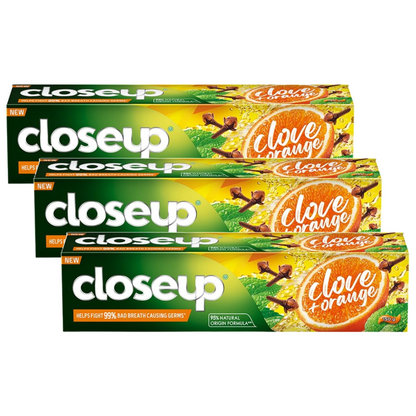 Closeup Clove + Orange Helps Fight 99% Toothpaste 150g Pack of 3