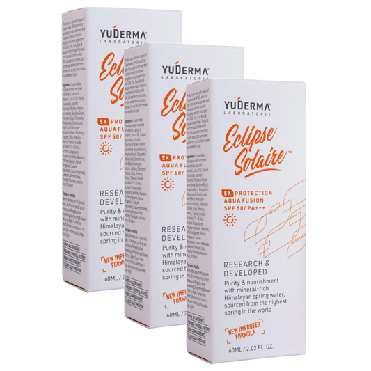 Yuderma Eclipse Solaire 5X Protection Aqua Fusion SPF 50 Pa+++ 60ml Pack of 3